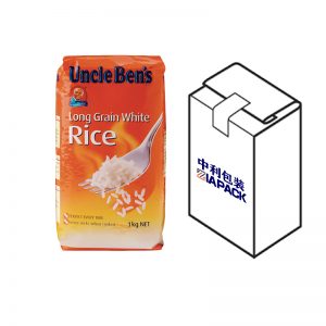 Flachbodenbeutel mit Top-Etikettierung für Getreide