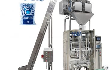 VFFS Verpackungsmaschine für Eiswürfel mit zwei Eimer Linearwaage